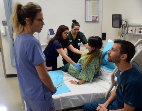 Health Professions students on Hospital Day